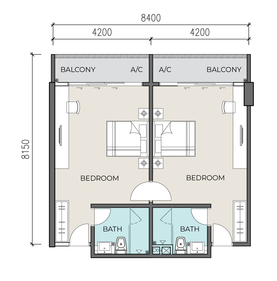 Type A - 757 sq ft